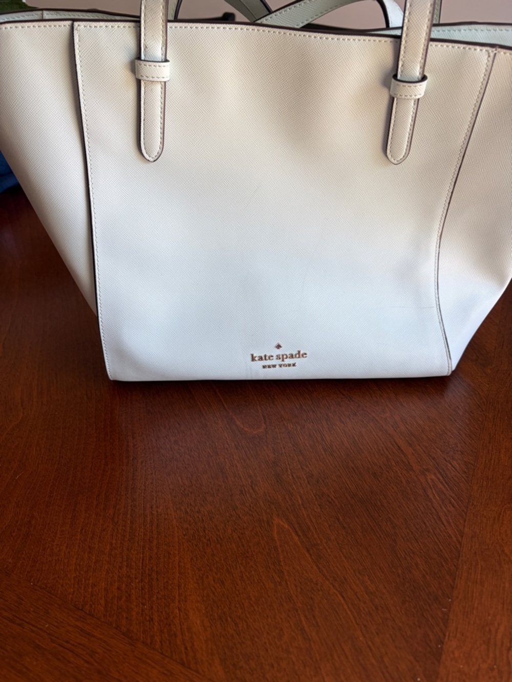 kate spade mint Saffiano Leather Tote